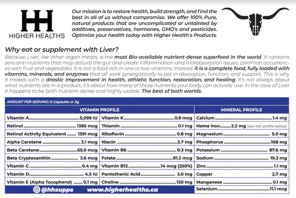 Beef Liver - Grass-Fed/Grass Finished 100% Freeze Dried